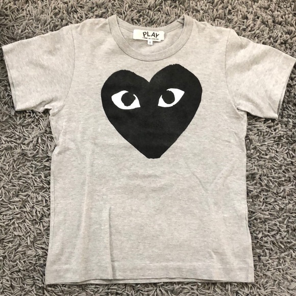 Comme des Garcons Tops - Authentic Comme des Garcons PLAY T-shirt Gray